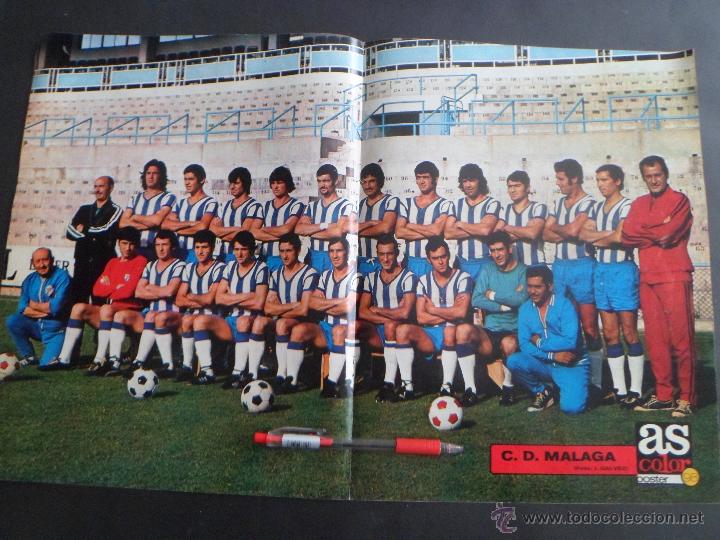 Coleccionismo deportivo: POSTER MALAGA C.D - AS COLOR 1973 - POSTER N&ordf; 98 - TEMPORADA 73-74