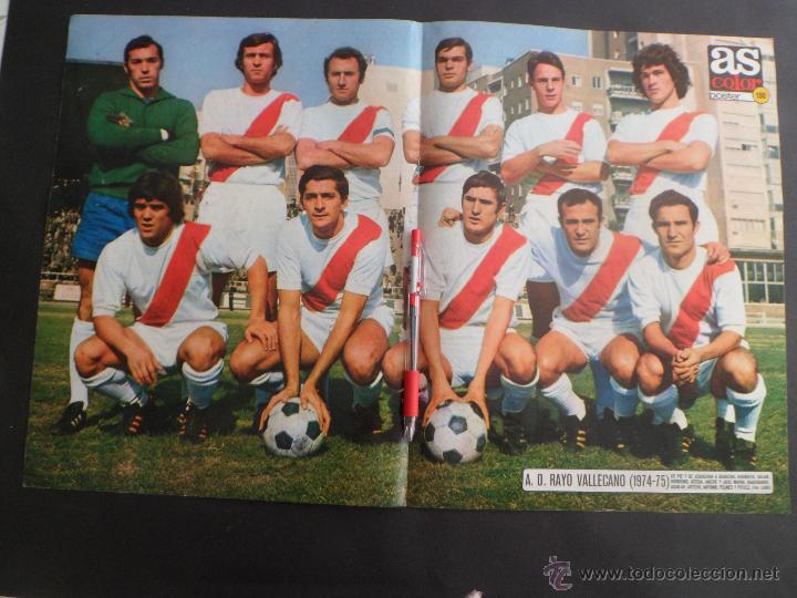 Coleccionismo deportivo: POSTER RAYO VALLECANO - 1974 - AS COLOR N&ordm; 180 - A.D.RAYO VALLECANO - 1974.75