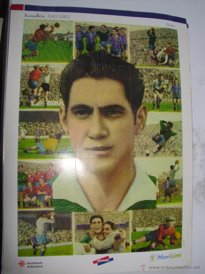 Collectionnisme sportif: POSTER LAMINA DE CART&Oacute;N CON 18 CROMOS. RAMALLETS. 1947-1962. PORTER