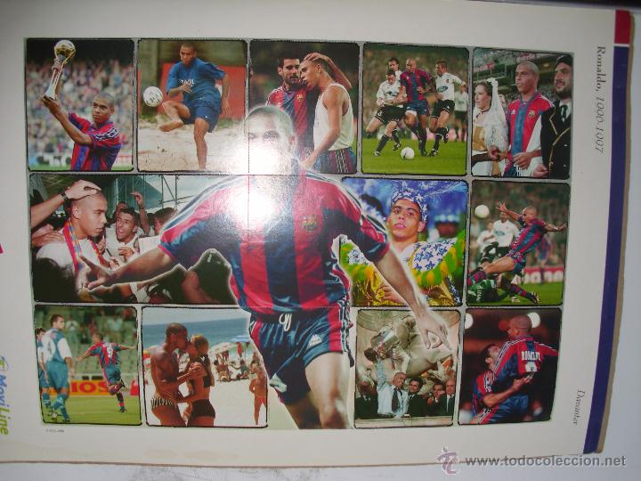 Collectionnisme sportif: POSTER LAMINA DE CART&Oacute;N CON 18 CROMOS. RONALDO. 1990-1997. DAVANTER