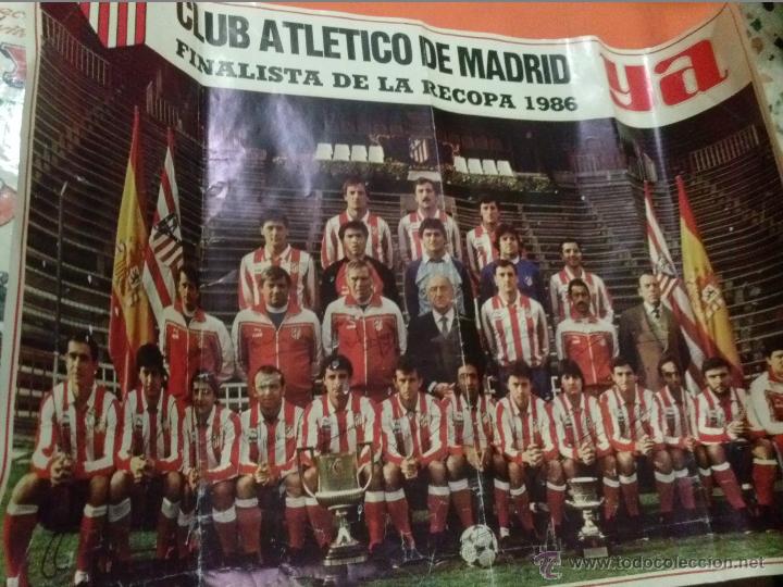 Coleccionismo deportivo: POSTER DEL ATLETICO DE MADRID 1986 - Foto 1