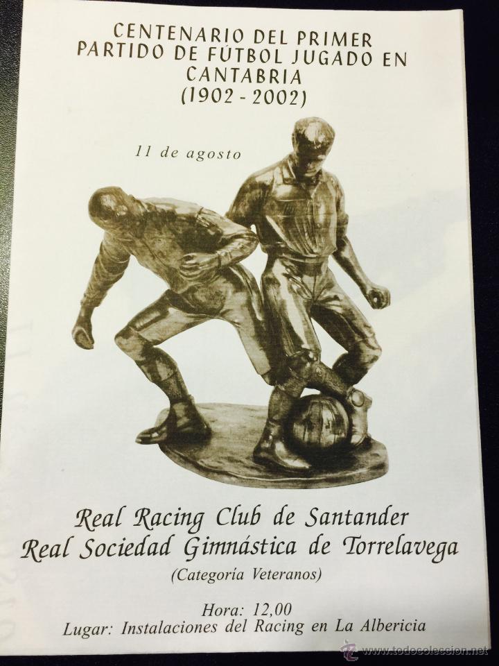 Sammelleidenschaft Sport: Cartel Centenario del primer partido jugado en Cantabria (1902 - 2002) - Racing - Gimn&aacute;stica
