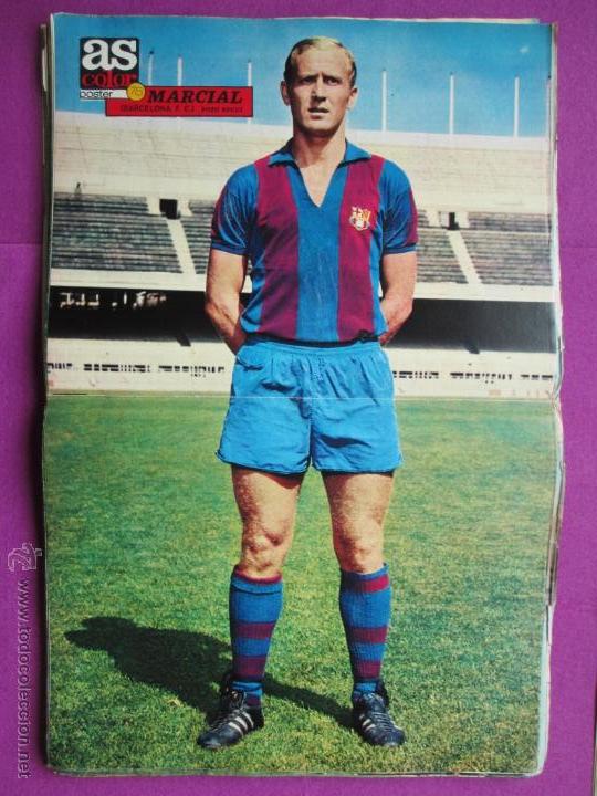 Coleccionismo deportivo: POSTER AS COLOR 75, FUTBOL, JUGADOR MARCIAL, F.C. BARCELONA, N&ordm;14