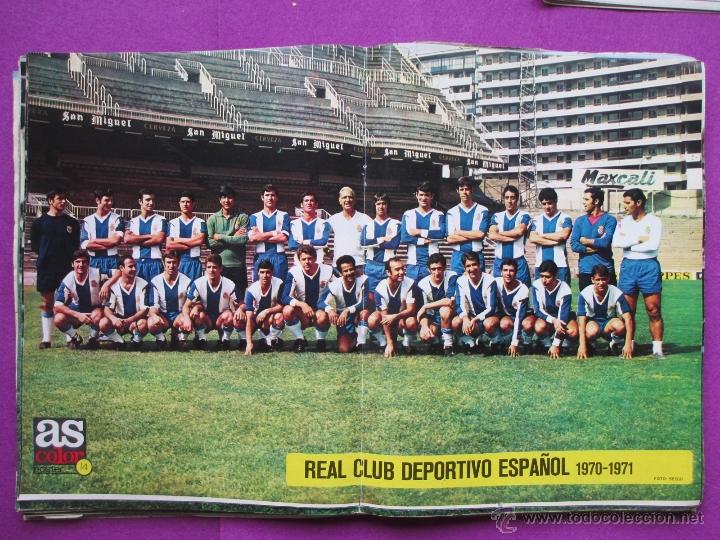 Coleccionismo deportivo: POSTER AS COLOR 14, FUTBOL, REAL CLUB DEPORTIVO ESPA&Ntilde;OL, 1970-1971, N&ordm;18