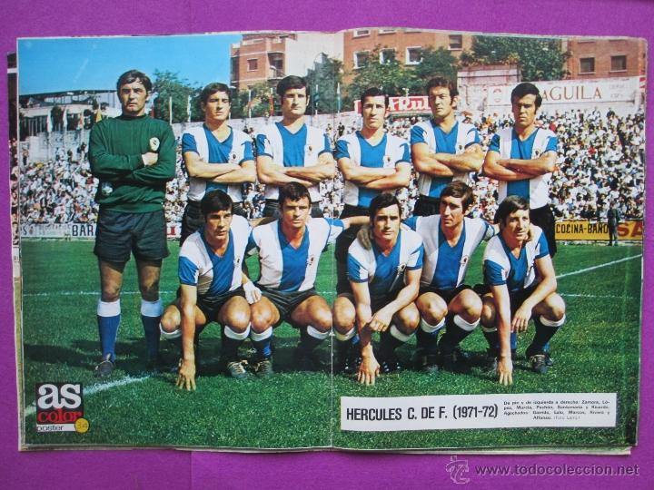 Coleccionismo deportivo: POSTER AS COLOR 34, FUTBOL, HERCULES C. DE F, 1971-72, N&ordm;121