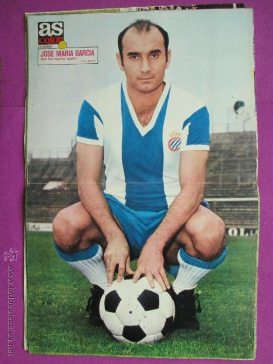Coleccionismo deportivo: POSTER AS COLOR 71, FUTBOL, JUGADOR, JOSE MARIA GARCIA, REAL CLUB DEPORTIVO ESPA&Ntilde;OL, N&ordm;129