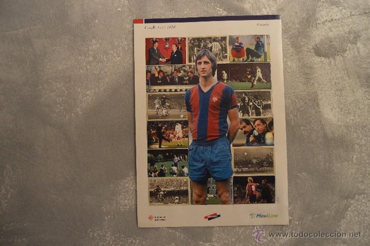 Coleccionismo deportivo: P&Oacute;STER DE CRUYFF QUE, A LA VEZ, SON 18 CROMOS INDIVIDUALES &middot; Medida: 45 x 32 cm.