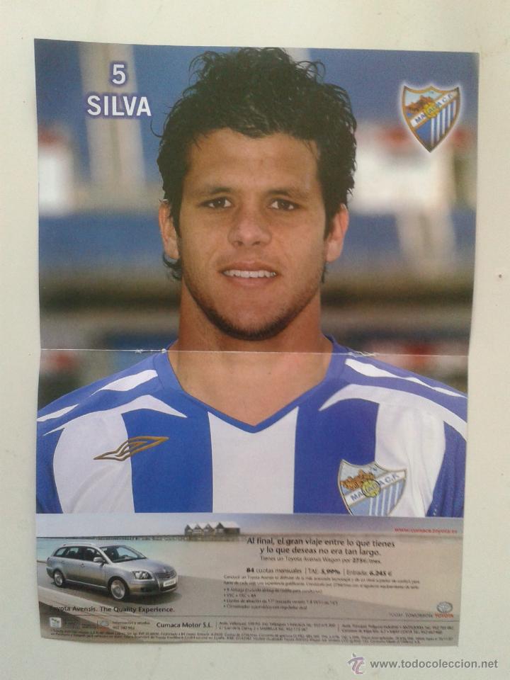 Coleccionismo deportivo: POSTER DE 21CM X 29,5CM DEL MALAGA CLUB DE FUTBOL N&ordm; 5 SILVA