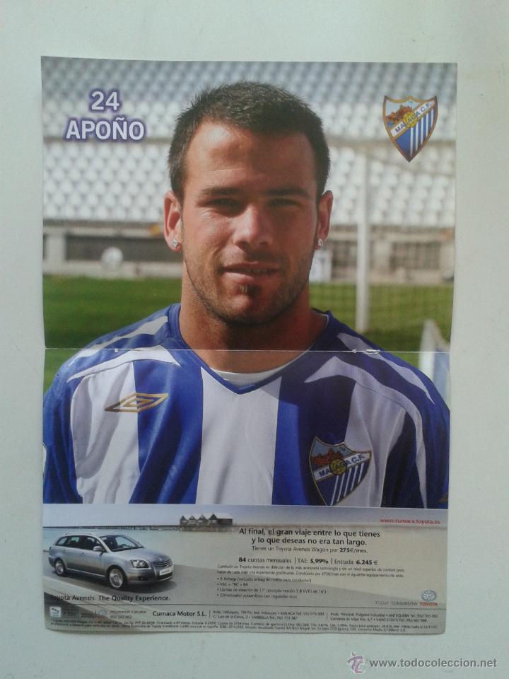 Coleccionismo deportivo: POSTER DE 21CM X 29,5CM DEL MALAGA CLUB DE FUTBOL N&ordm; 24 APO&Ntilde;O