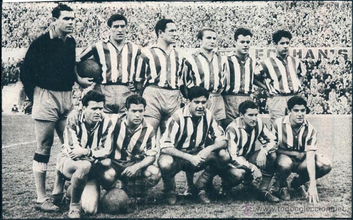 Collezionismo sportivo: ATL&Eacute;TICO DE MADRID: Recorte de un equipo de la temporada 1954-55
