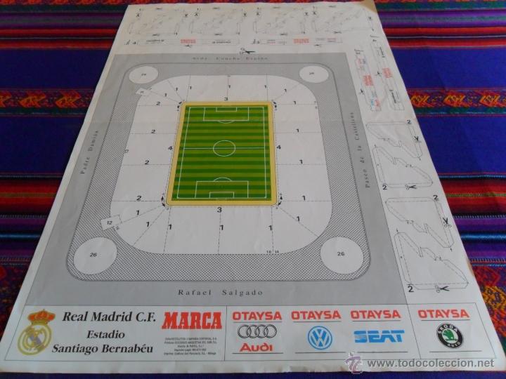 Collezionismo sportivo: RECORTABLE ESTADIO SANTIAGO BERNAB&Eacute;U REAL MADRID. DIARIO MARCA PUBLICIDAD OTAYSA 51X35 CMS. RARO.
