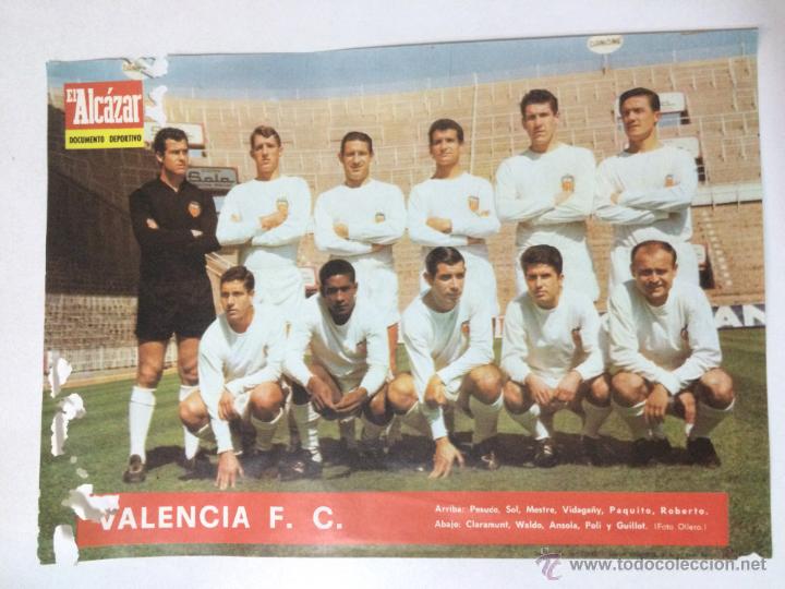 Coleccionismo deportivo: POSTER LAMINA VALENCIA CF, DIARIO EL ALCAZAR, TEMPORADA 1967.