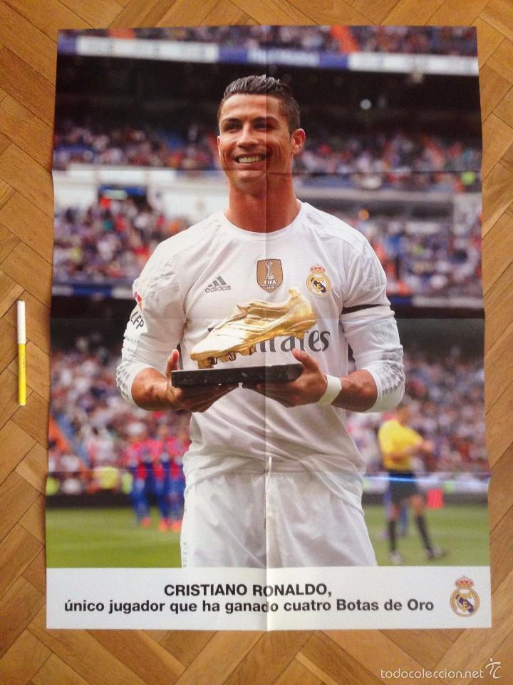 Sammelleidenschaft Sport: GRAN CARTEL POSTER CRISTIANO RONALDO REAL MADRID 2015 BOTA DE ORO