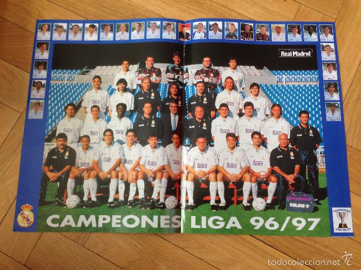 Sammelleidenschaft Sport: POSTER CARTEL PLANTILLA REAL MADRID CAMPEONES LIGA 1996 1997