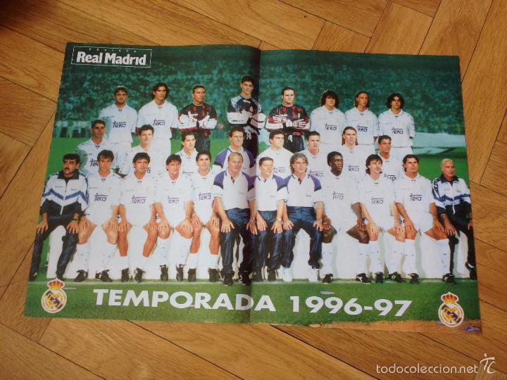 Sammelleidenschaft Sport: POSTER CARTEL PLANTILLA REAL MADRID TEMPORADA 1996 1997
