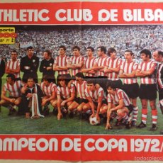Coleccionismo deportivo: GRAN POSTER ATHLETIC CLUB BILBAO CAMPEON COPA GENERALISIMO 72/73 PLANTILLA 1972/1973 DEPORTE 2000. Lote 56677407