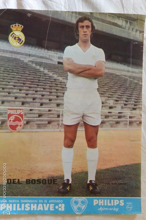 Coleccionismo deportivo: CARTEL LAMINA FUTBOL VICENTE DEL BOSQUE REAL MADRID