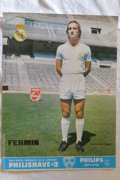 Coleccionismo deportivo: CARTEL LAMINA FUTBOL FERMIN REAL MADRID