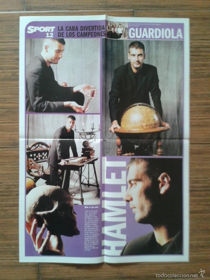 Collectionnisme sportif: POSTER DIARIO SPORT 60X42cm LA CARA DIVERTIDA DE LOS CAMPEONES , PEP GUARDIOLA FUTBOL CLUB BARCELONA
