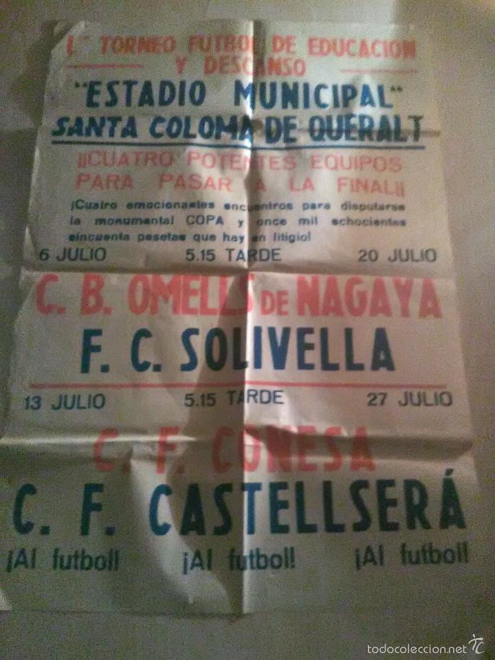 Collezionismo sportivo: 1er Torneo F&uacute;tbol de Educaci&oacute;n y Descanso Estadio Municipal Santa Coloma de Queralt