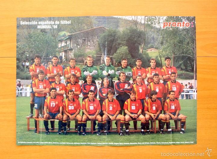 Coleccionismo deportivo: Poster Selecci&oacute;n Espa&ntilde;ola del Mundial 94 - Tama&ntilde;o 42x30 - Ver fotos