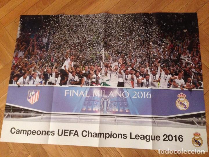 Sammelleidenschaft Sport: CARTEL POSTER REAL MADRID CAMPEONES UEFA CHAMPIONS LEAGUE 2016 ATLETICO MADRID MILAN