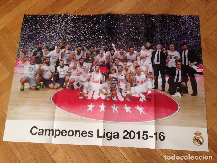 Sammelleidenschaft Sport: CARTEL POSTER REAL MADRID BALONCESTO CAMPEONES LIGA 2015 2016