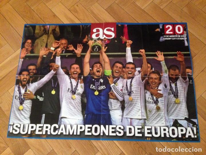 Sammelleidenschaft Sport: CARTEL POSTER AS REAL MADRID CAMPEONES SUPERCOPA EUROPA 2014 CARDIFF SEVILLA SUPER CUP
