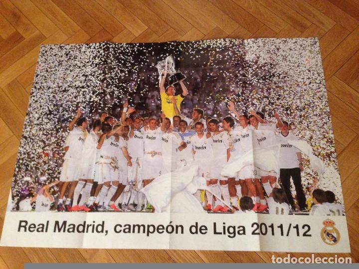Sammelleidenschaft Sport: CARTEL POSTER GIGANTE REAL MADRID CAMPEON LIGA 2011 2012