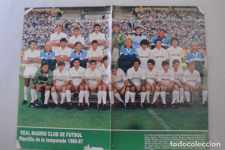 Coleccionismo deportivo: CARTEL POSTER FUTBOL REAL MADRID 1986-87