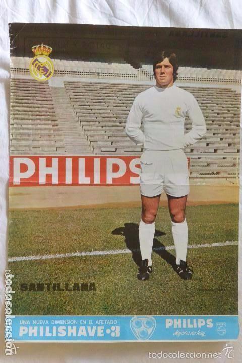Coleccionismo deportivo: CARTEL LAMINA FUTBOL SANTILLANA REAL MADRID