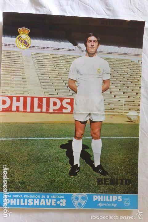 Coleccionismo deportivo: CARTEL LAMINA FUTBOL BENITO REAL MADRID