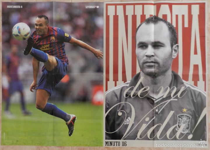 Collectionnisme sportif: GRAN POSTER ANDRES INIESTA FC BARCELONA 14/15 - BAR&Ccedil;A 2014/2015 MINUTO 116
