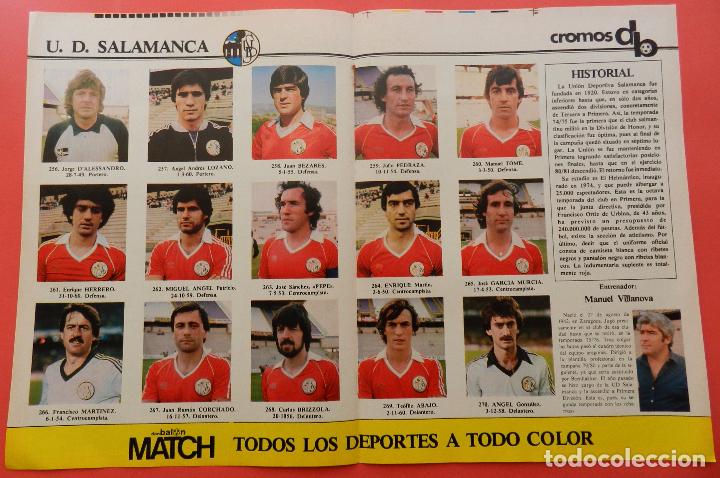 Sammelleidenschaft Sport: POSTER CROMOS UD SALAMANCA 82/83 PLANTILLA LIGA FUTBOL TEMPORADA 1982/1983 ALBUM REVISTA DON BALON