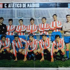 Coleccionismo deportivo: POSTER GIGANTE ATLETICO DE MADRID 69/70 REVISTA ACTUALIDAD ESPAÑOLA ALINEACION LIGA ATLETI 1969/1970. Lote 69601141