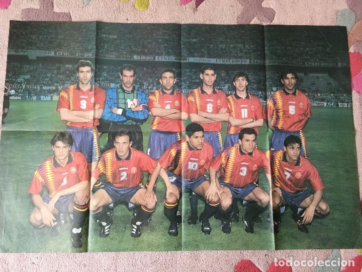 Sammelleidenschaft Sport: CARTEL POSTER GIGANTE ESPA&Ntilde;A SELECCION ESPA&Ntilde;OLA LUIS ENRIQUE DONATO ZUBI SALINAS GUERRERO SERGI