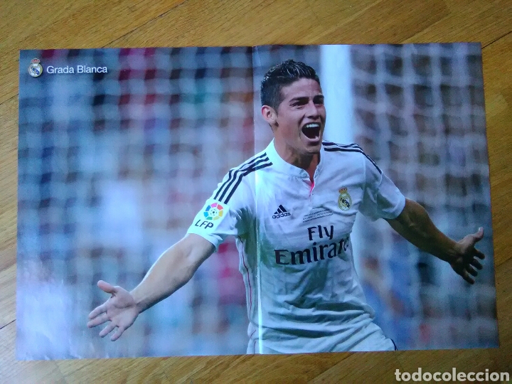Coleccionismo deportivo: P&oacute;ster JAMES RODR&Iacute;GUEZ 46 x 30 - Foto 1