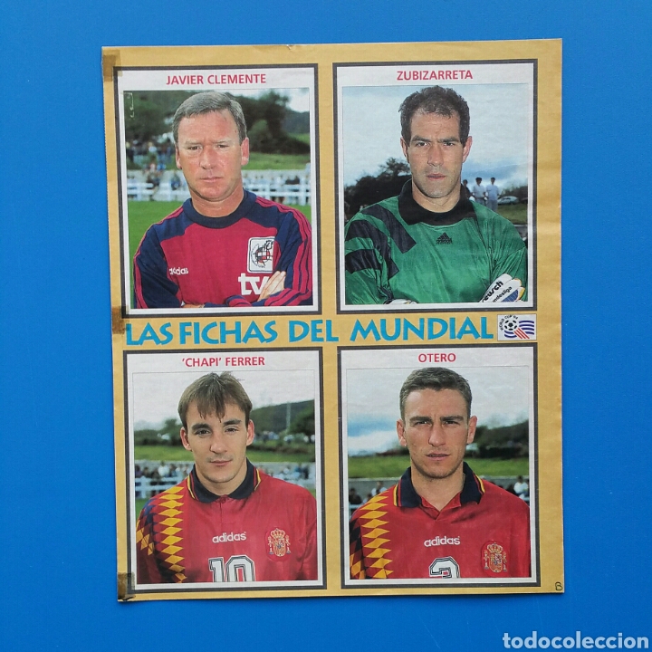 Sammelleidenschaft Sport: LAS FICHAS DEL MUNDIAL FUTBOL USA 94. SELECCION ESPA&Ntilde;OLA. ESPA&Ntilde;A. CLEMENTE ZUBIZARRETA GUARDIOLA ...