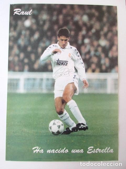 Sammelleidenschaft Sport: POSTER RAUL REAL MADRID - HA NACIDO UNA ESTRELLA - GRAN FORMATO 68 X 48 CM - SIN SE&Ntilde;ALES DE USO