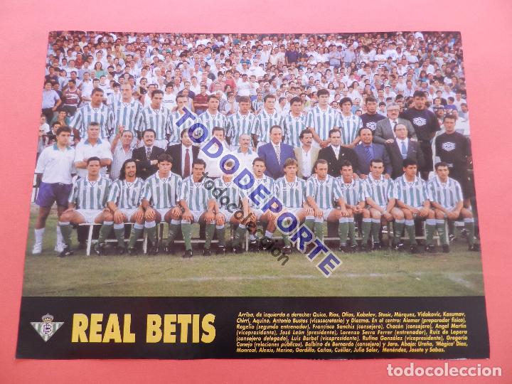 Sammelleidenschaft Sport: MINI POSTER REAL BETIS BALOMPIE 94/95 REVISTA DON BALON PLANTILLA LIGA TEMPORADA 1994/1995 FUTBOL