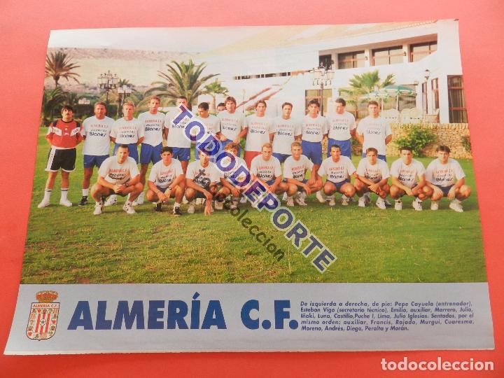 Sammelleidenschaft Sport: MINI POSTER ALMERIA CF 95/96 REVISTA DON BALON PLANTILLA LIGA TEMPORADA 1995/1996 FUTBOL