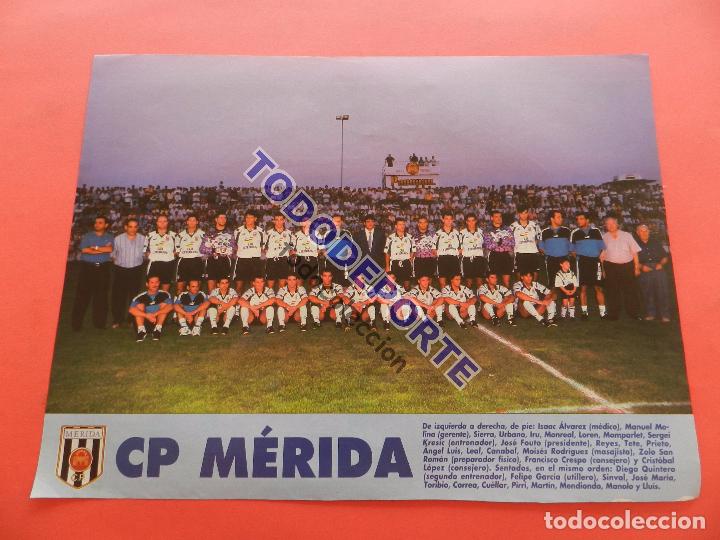 Sammelleidenschaft Sport: MINI POSTER CP MERIDA 95/96 REVISTA DON BALON PLANTILLA LIGA TEMPORADA 1995/1996 FUTBOL