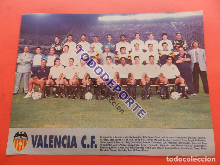 Sammelleidenschaft Sport: MINI POSTER VALENCIA CF 95/96 REVISTA DON BALON PLANTILLA LIGA TEMPORADA 1995/1996 FUTBOL