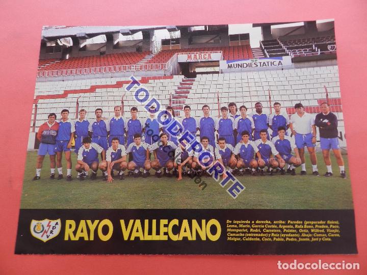 Sammelleidenschaft Sport: MINI POSTER RAYO VALLECANO 92/93 REVISTA DON BALON PLANTILLA LIGA TEMPORADA 1992/1993 FUTBOL