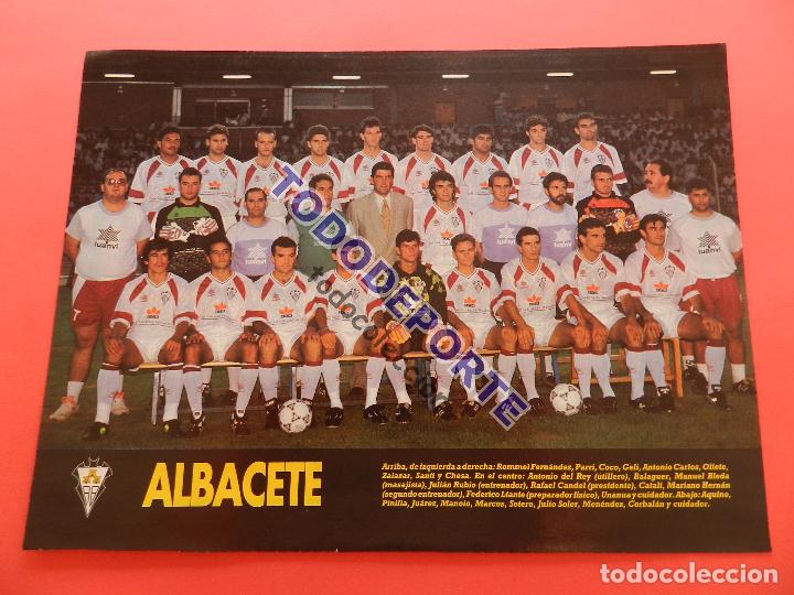 Sammelleidenschaft Sport: MINI POSTER ALBACETE BALOMPIE 92/93 REVISTA DON BALON PLANTILLA LIGA TEMPORADA 1992/1993 FUTBOL