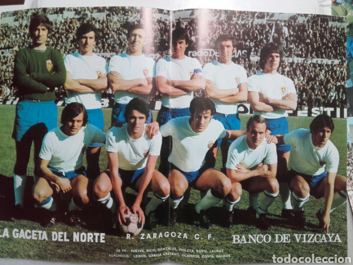 Sammelleidenschaft Sport: CARTEL POSTER FUTBOL. R. ZARAGOZA C.F. LA GACETA DEL NORTE. BANCO DE VIZCAYA. A&Ntilde;OS 70.