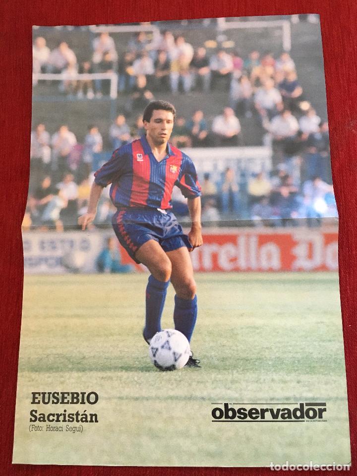 Sammelleidenschaft Sport: CARTEL POSTER BARCELONA EUSEBIO SACRISTAN EL OBSERVADOR TAMA&Ntilde;O 43x29 CM.