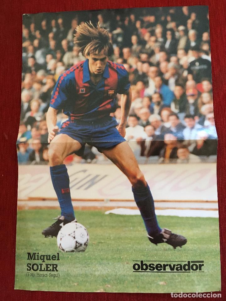 Sammelleidenschaft Sport: CARTEL POSTER BARCELONA MIQUEL SOLER EL OBSERVADOR TAMA&Ntilde;O 43x29 CM.