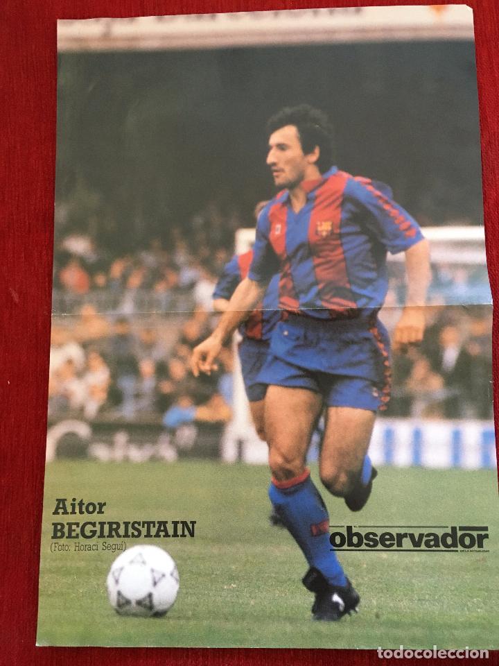 Sammelleidenschaft Sport: CARTEL POSTER BARCELONA AITOR BEGIRISTAIN EL OBSERVADOR TAMA&Ntilde;O 43x29 CM.