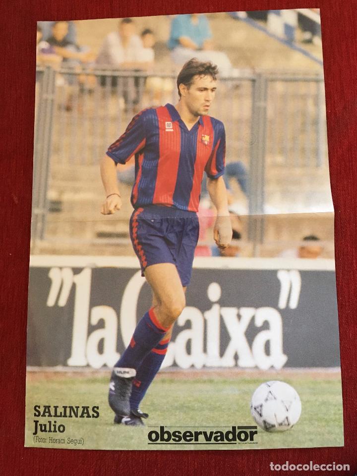 Sammelleidenschaft Sport: CARTEL POSTER BARCELONA JULIO SALINAS EL OBSERVADOR TAMA&Ntilde;O 43x29 CM.